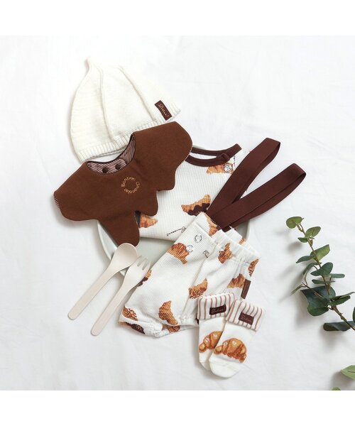 apres les cours（アプレレクール）の「とろ~りスタイ（スタイ/よだれかけ・キッズ・オフホワイト/ブラウン・90）」の4枚目の写真