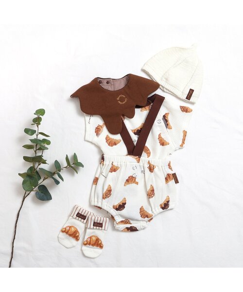 apres les cours（アプレレクール）の「とろ~りスタイ（スタイ/よだれかけ・キッズ・オフホワイト/ブラウン・90）」の5枚目の写真