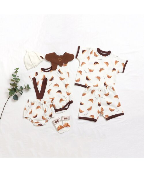 apres les cours（アプレレクール）の「とろ~りスタイ（スタイ/よだれかけ・キッズ・オフホワイト/ブラウン・90）」の7枚目の写真