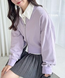 clear | ダブルジップカットソートップス[大人綺麗目] ≪2025SS新作≫(Tシャツ/カットソー)