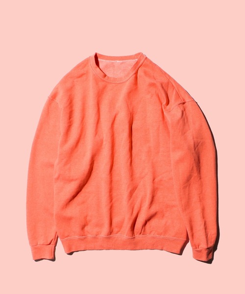 JERZEES(ジャージーズ)の「JERZEES / ジャージーズ GARMENT DYE CREW NECK SWEAT ガーメントダイ クルーネックスウェット(スウェット・メンズ・オレンジ/ブラウン/ライトグリーン/チャコールグレー/ターコイズブルー/クリーム・SMALL/MEDIUM/LARGE/X-LARGE)」の6枚目の写真