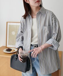 【WEB限定】アソートストライプビッグシャツ