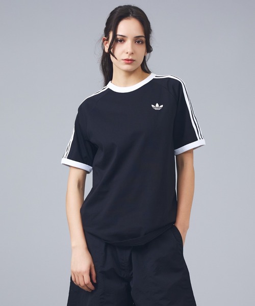 adidas（アディダス）の「【adidas originals/アディダスオリジナルス】3-STRIPES TEE / 3ストライプ 半袖Tシャツ（Tシャツ/カットソー・メンズ・ブラック/ネイビー/ホワイト・L/M/XL）」の2枚目の写真