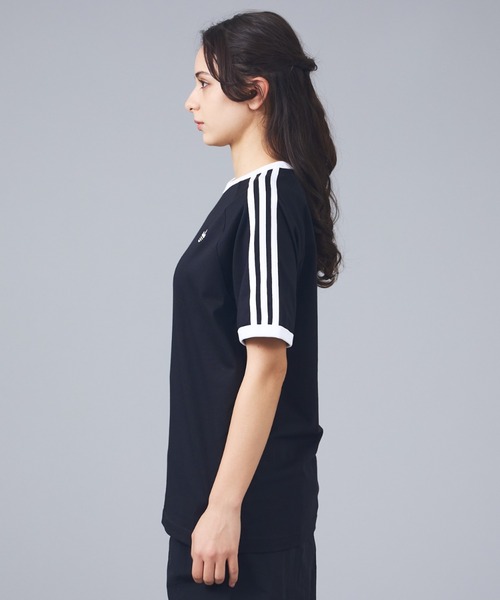 adidas（アディダス）の「【adidas originals/アディダスオリジナルス】3-STRIPES TEE / 3ストライプ 半袖Tシャツ（Tシャツ/カットソー・メンズ・ブラック/ネイビー/ホワイト・L/M/XL）」の16枚目の写真