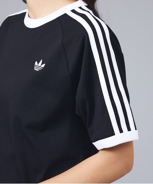adidas（アディダス）の「【adidas originals/アディダスオリジナルス】3-STRIPES TEE / 3ストライプ 半袖Tシャツ（Tシャツ/カットソー・メンズ・ブラック/ネイビー/ホワイト・L/M/XL）」の9枚目の写真