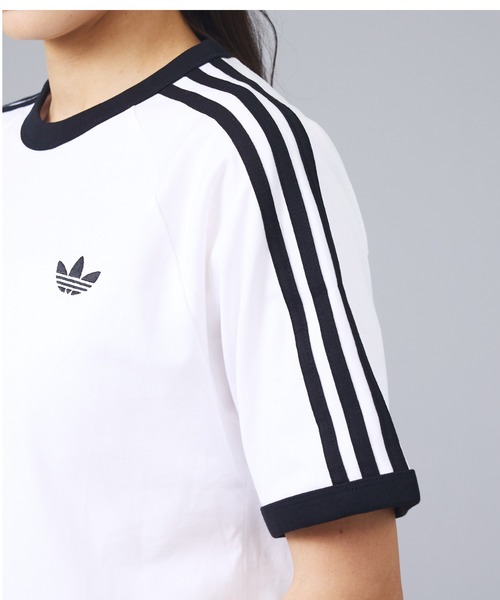 adidas（アディダス）の「【adidas originals/アディダスオリジナルス】3-STRIPES TEE / 3ストライプ 半袖Tシャツ（Tシャツ/カットソー・メンズ・ブラック/ネイビー/ホワイト・L/M/XL）」の4枚目の写真