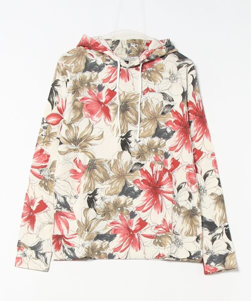 B.I.D.(ビーアイディー)の「《Growth by Grail》フラワープリントパーカー(パーカー・メンズ・アイボリー/ブラック・LARGE/MEDIUM)」の1枚目の写真