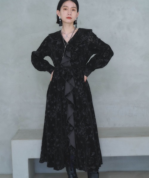 【値下げしました】HARE レトロフラワーワンピース　ハレ 楽天市場】【SALE／20%OFF】レトロフラワーフリルワンピース