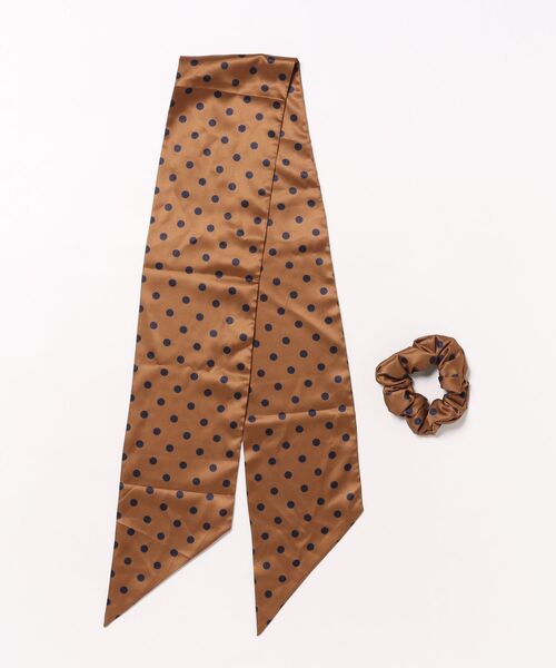THROW(スロー)の「【THROW(スロー)】MAISIE スクランチー スカーフ / シュシュセット(バンダナ/スカーフ・レディース・ブラウン系その他/ブルー系その他・FREE)」の13枚目の写真