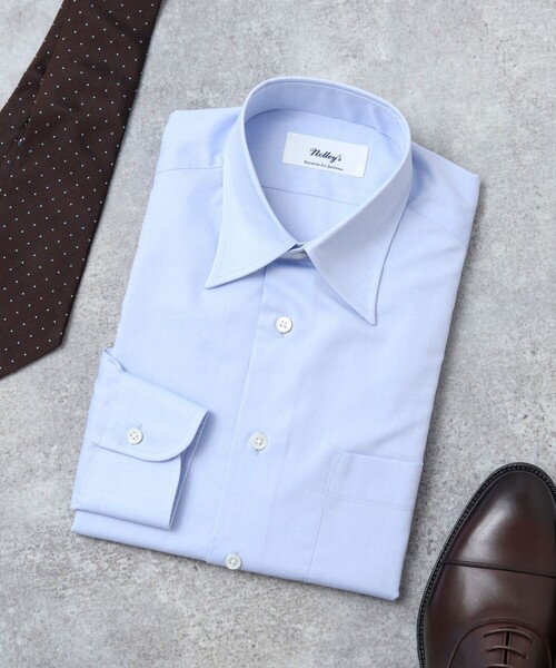 NOLLEY’S(ノーリーズ)の「スーピマコットン ハイカウントレギュラーカラー ドレスシャツ 25SS(シャツ/ブラウス・メンズ・ホワイト系その他/サックスブルー/グリーン系その他・S/M/L/XL)」の3枚目の写真
