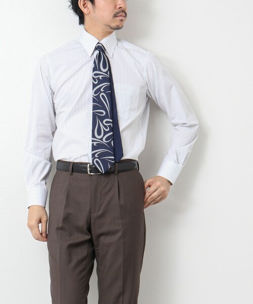 NOLLEY’S(ノーリーズ)の「スーピマコットン ハイカウントレギュラーカラー ドレスシャツ 25SS(シャツ/ブラウス・メンズ・ホワイト系その他/サックスブルー/グリーン系その他・S/M/L/XL)」の5枚目の写真