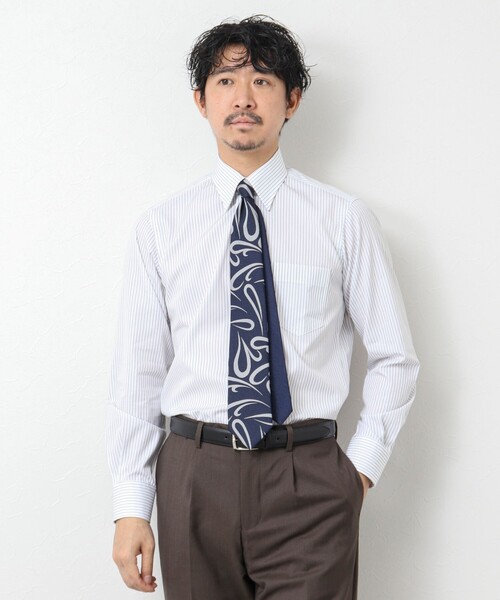 NOLLEY’S(ノーリーズ)の「スーピマコットン ハイカウントレギュラーカラー ドレスシャツ 25SS(シャツ/ブラウス・メンズ・ホワイト系その他/サックスブルー/グリーン系その他・S/M/L/XL)」の7枚目の写真