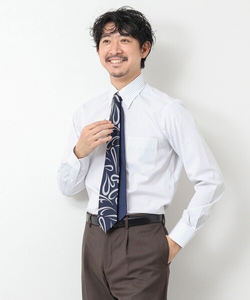 NOLLEY’S(ノーリーズ)の「スーピマコットン ハイカウントレギュラーカラー ドレスシャツ 25SS(シャツ/ブラウス・メンズ・ホワイト系その他/サックスブルー/グリーン系その他・S/M/L/XL)」の8枚目の写真