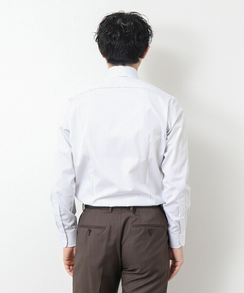 NOLLEY’S(ノーリーズ)の「スーピマコットン ハイカウントレギュラーカラー ドレスシャツ 25SS(シャツ/ブラウス・メンズ・ホワイト系その他/サックスブルー/グリーン系その他・S/M/L/XL)」の10枚目の写真