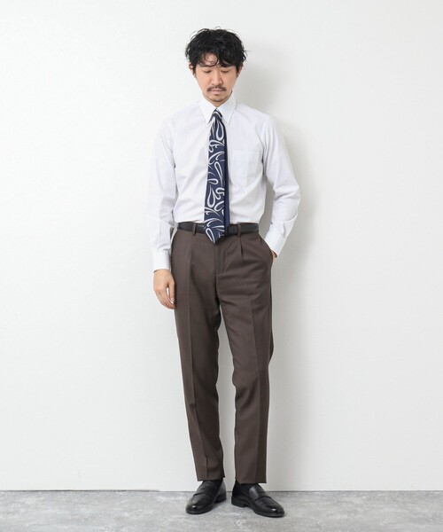 NOLLEY’S(ノーリーズ)の「スーピマコットン ハイカウントレギュラーカラー ドレスシャツ 25SS(シャツ/ブラウス・メンズ・ホワイト系その他/サックスブルー/グリーン系その他・S/M/L/XL)」の12枚目の写真
