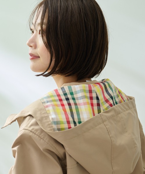 Arnold Palmer（アーノルドパーマー）の「フーディ― ロングコート（モッズコート・レディース・ベージュ/ネイビー・L/M/S）」の20枚目の写真