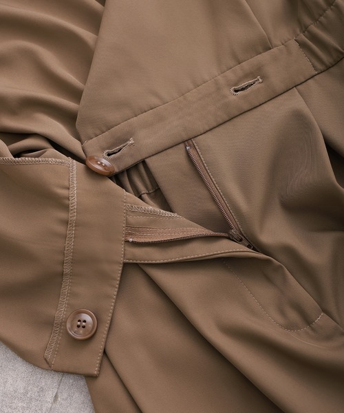 atlo（アトロ）の「ワイドフォーマルお呼ばれロング丈&結婚式同窓会2点セットオールインワンパーティードレスオケージョンドレス二次会成人式シアートップスノースリーブウエストマーク（パンツドレス・レディース・ベージュ/ブルー/ブラック/グレー・M/S/L）」の19枚目の写真