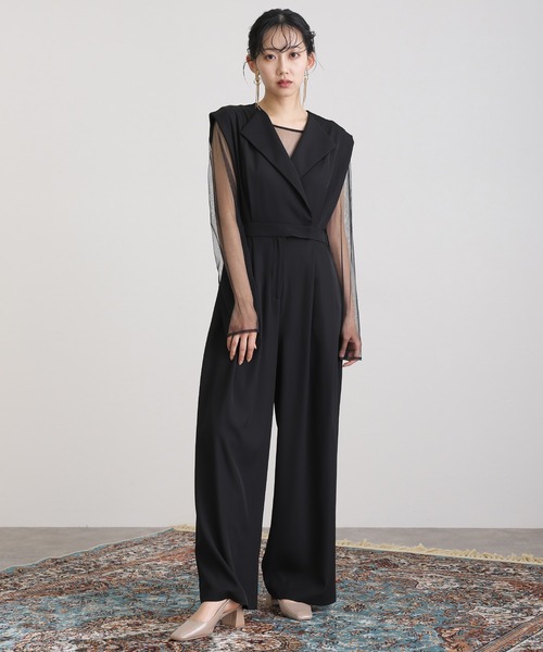 ワイドフォーマルお呼ばれロング丈&結婚式同窓会2点セット