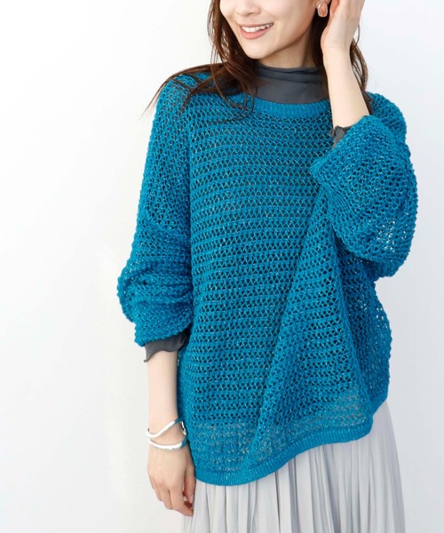 ニット セーター 前後2wayギマメッシュニット レディース 前後2wayギマメッシュニット | AND ON JIONE STORE（アンドオン