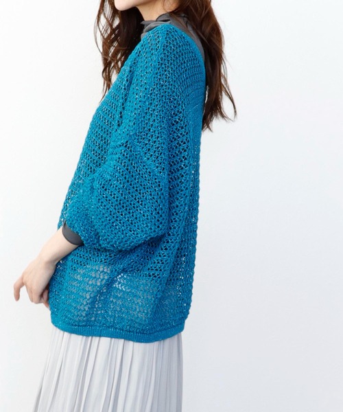 ニット セーター 前後2wayギマメッシュニット レディース Jines ニット セーター 前後2wayギマメッシュニット レディース