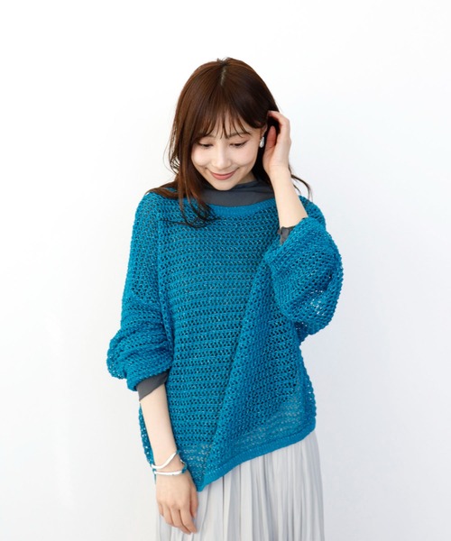 shi様ニットケース2点 SYSORUS×akko3839 スクエアラッフルストレッチニット A-151086
