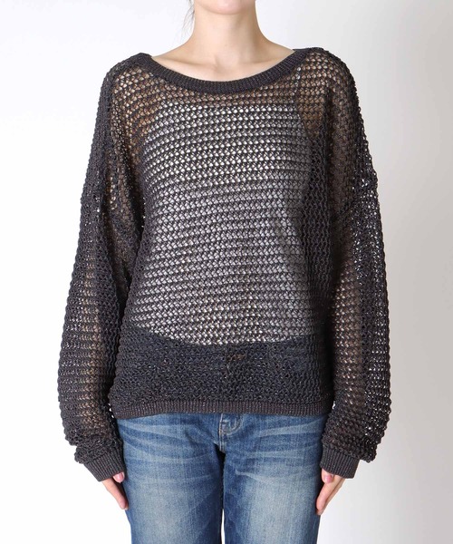 ニット セーター 前後2wayギマメッシュニット レディース 前後2wayギマメッシュニット | AND ON JIONE STORE（アンドオン