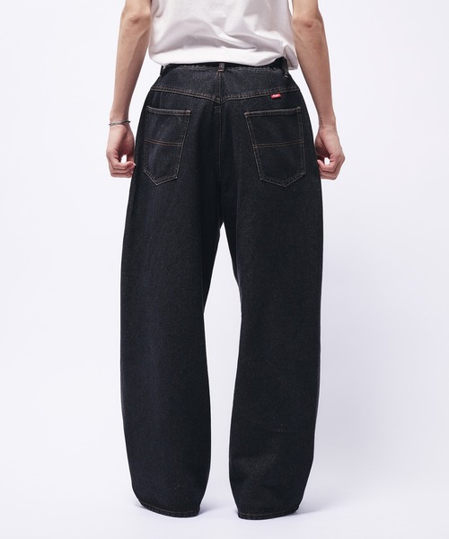 Adoon plain（アドーンプレーン）の「VINTAGE LIKE CARVE DENIM PANTS / ヴィンテージライクカーブデニムパンツ（デニムパンツ・メンズ・ブラック/ブルー・LARGE/SMALL/MEDIUM）」の17枚目の写真