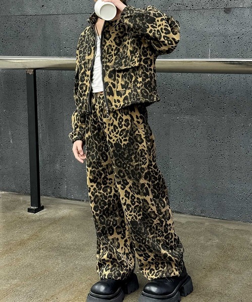 セール】【aimoha KIDS】レオパード柄セットアップ（セットアップ