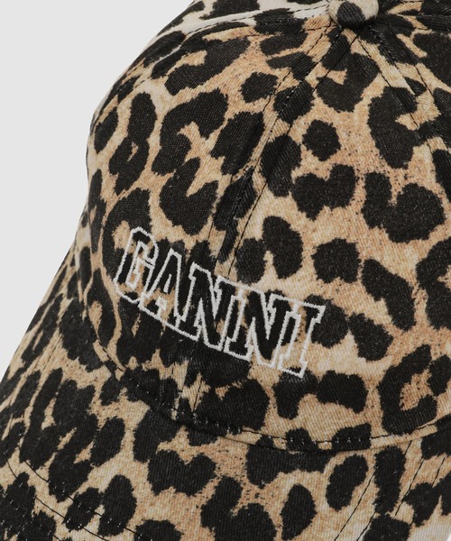 GANNI（ガニー）の「Cap Hat Print（キャップ・レディース・レオパード・ONE SIZE）」の4枚目の写真
