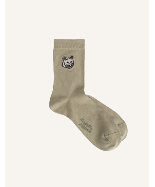Maison Kitsune（メゾンキツネ）の「BOLD FOX HEAD SOCKS（ソックス/靴下・メンズ・グレイッシュブルー/クリーム/オリーブドラブ/ライトブルー/ライトカーキ/ライトオリーブ/ダークブラウン系・S/M）」の11枚目の写真