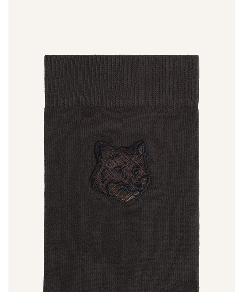 Maison Kitsune（メゾンキツネ）の「BOLD FOX HEAD SOCKS（ソックス/靴下・メンズ・グレイッシュブルー/クリーム/オリーブドラブ/ライトブルー/ライトカーキ/ライトオリーブ/ダークブラウン系・S/M）」の9枚目の写真