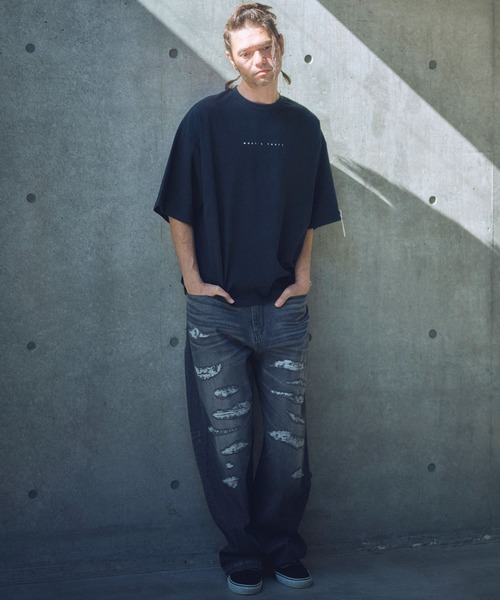 ADAM PATEK(アダムパテック)の「mt9514-paranoid short sleeve T Tシャツ(Tシャツ/カットソー・メンズ・ブラック/ホワイト/パープル・2/1)」の14枚目の写真
