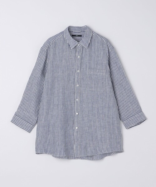 セール】SHIPS: レイモンド レギュラーカラー リネン 7スリーブ シャツ