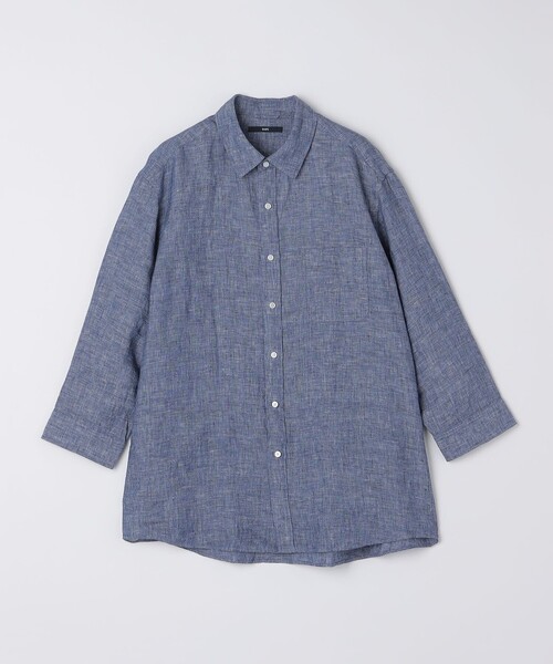 セール】SHIPS: レイモンド レギュラーカラー リネン 7スリーブ シャツ