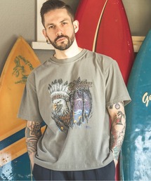INDIAN  MOTOCYCLE（インディアンモトサイクル）の「INDIAN MOTOCYCLE COLLABORATION / USED PRINT T-SHIRT TYPE-B（Tシャツ/カットソー）」