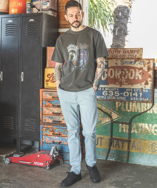 MR.OLIVE（ミスターオリーブ）の「INDIAN MOTOCYCLE COLLABORATION / USED PRINT T-SHIRT TYPE-B（Tシャツ/カットソー・メンズ・グレー/ブラック/アイボリー・MEDIUM/LARGE）」の10枚目の写真