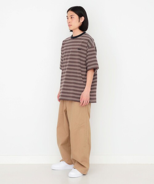 BEAMS T（ビームスティー）の「ONEITA / Border T-shirt 25SS（Tシャツ/カットソー・メンズ・ブラウン/ブラック・M/L/S/XL）」の6枚目の写真