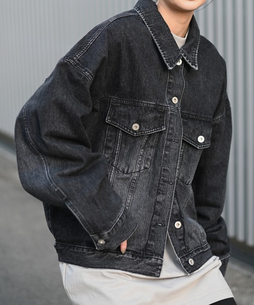 Marient（マリエント）の「ブラックデニムオーバーJK（デニムジャケット・レディース・ブラック・FREE）」の7枚目の写真