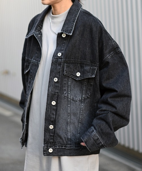 Marient（マリエント）の「ブラックデニムオーバーJK（デニムジャケット・レディース・ブラック・FREE）」の8枚目の写真