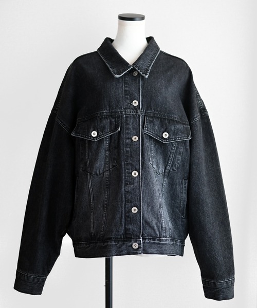 Marient（マリエント）の「ブラックデニムオーバーJK（デニムジャケット・レディース・ブラック・FREE）」の15枚目の写真
