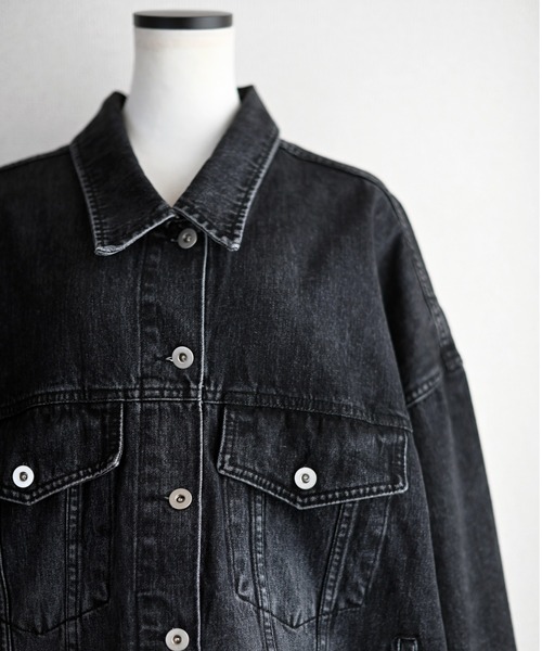 Marient（マリエント）の「ブラックデニムオーバーJK（デニムジャケット・レディース・ブラック・FREE）」の18枚目の写真