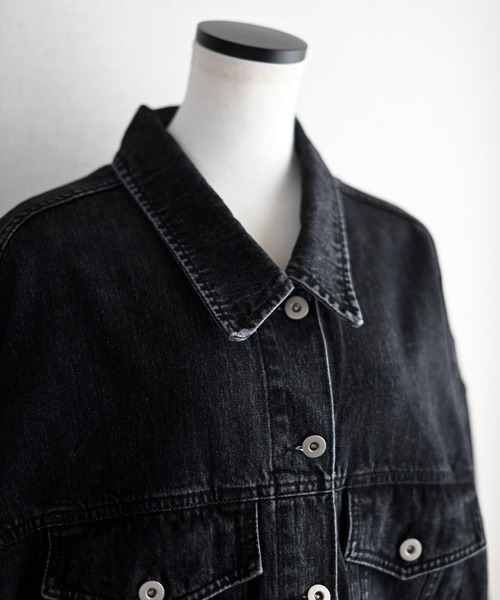 Marient（マリエント）の「ブラックデニムオーバーJK（デニムジャケット・レディース・ブラック・FREE）」の19枚目の写真