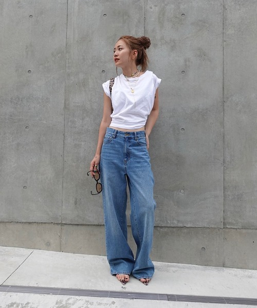 TEEN BOOP（ティーンブープ）の「ルーズストレートデニム（デニムパンツ・レディース・ブルー・SMALL/MEDIUM）」の16枚目の写真