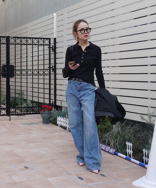 TEEN BOOP（ティーンブープ）の「ルーズストレートデニム（デニムパンツ・レディース・ブルー・SMALL/MEDIUM）」の18枚目の写真