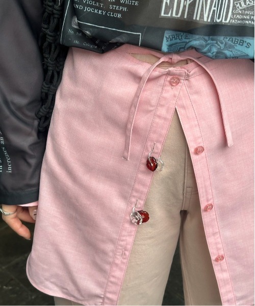 Ameri（アメリ）の「HAND CRAFT GLASS FLOWER PIERCE（ピアス（両耳用）・レディース・カーキ/レッド・FREE）」の7枚目の写真