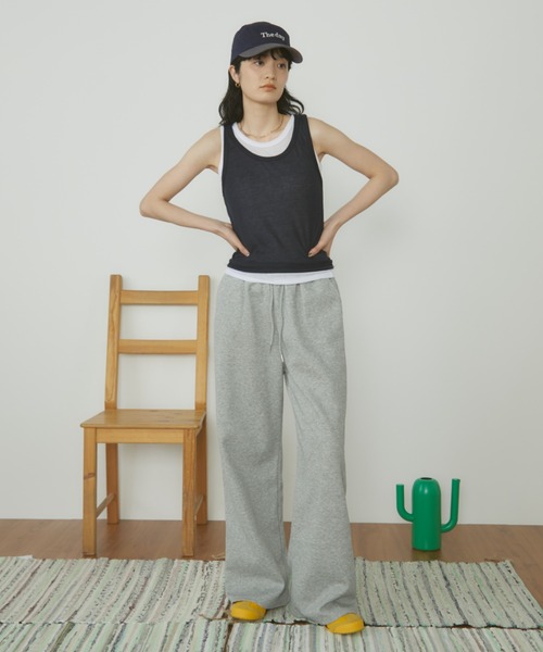 MERLOT(メルロー)の「【ウエストゴム】ベーシックワイドスウェットパンツ(その他パンツ・レディース・グレー/ライトグレー・FREE)」の15枚目の写真