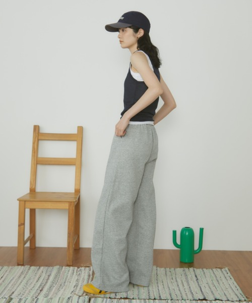 MERLOT(メルロー)の「【ウエストゴム】ベーシックワイドスウェットパンツ(その他パンツ・レディース・グレー/ライトグレー・FREE)」の16枚目の写真