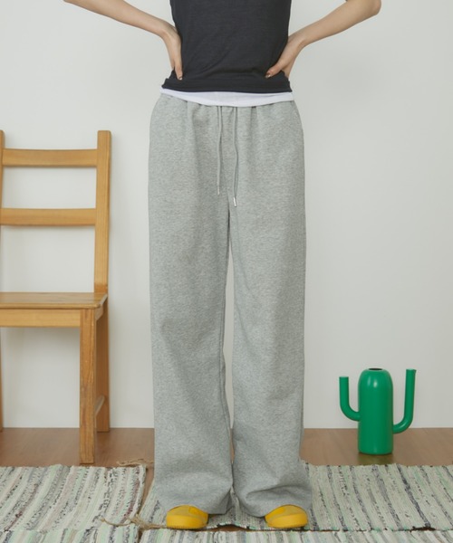 MERLOT(メルロー)の「【ウエストゴム】ベーシックワイドスウェットパンツ(その他パンツ・レディース・グレー/ライトグレー・FREE)」の12枚目の写真