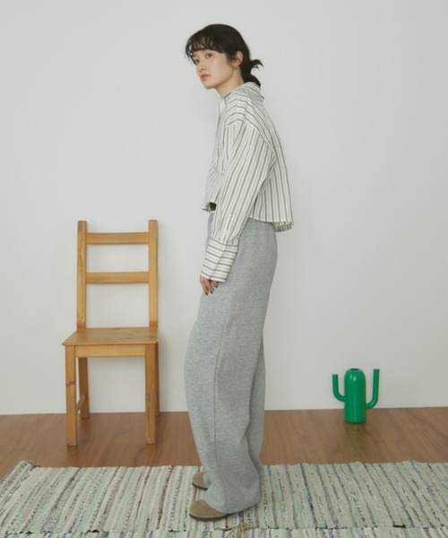 MERLOT(メルロー)の「【ウエストゴム】ベーシックワイドスウェットパンツ(その他パンツ・レディース・グレー/ライトグレー・FREE)」の20枚目の写真