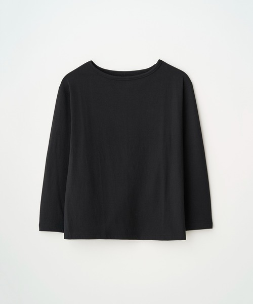 Juha（ユハ）の「INTERLOCK BOATNECK L/S（Tシャツ/カットソー・メンズ・ブラック/グレー/チャコールグレー・3/4）」の4枚目の写真